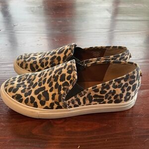 Steve Madden Safary Loafers Shoes Women's‎ Size 9.5 Brown Leopard Print Slip On